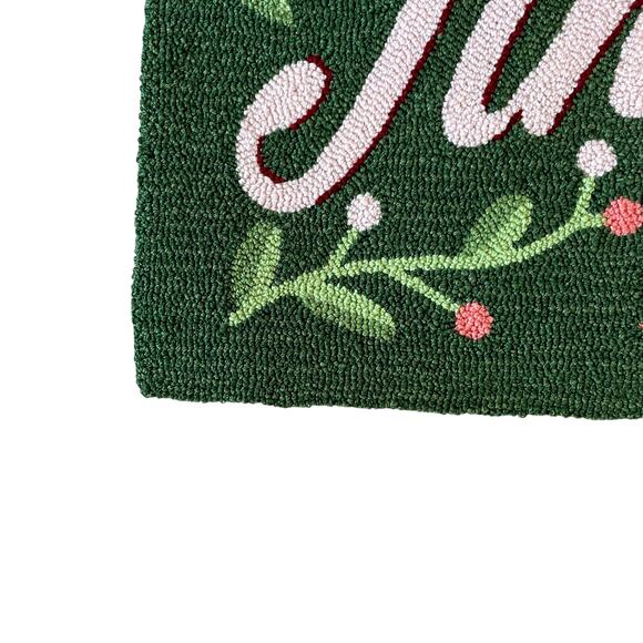 Loloi JINGLE ALL THE WAY Hooked Accent Rug 20x32 Festive Christmas Holiday NEW - Picture 6 of 10